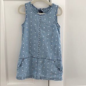 BabyGap light chambray polka dot dress